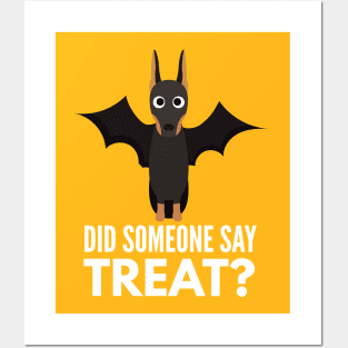 Doberman Halloween Trick or Treat Posters and Art